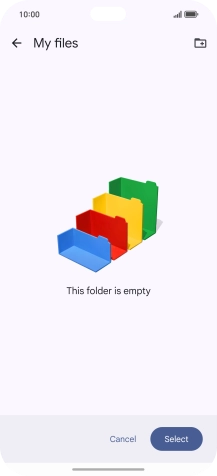 To create a new folder, press the new folder icon and follow the instructions on the screen to create a new folder. To create a new folder, press the new folder icon and follow the instructions on the screen to create a new folder.