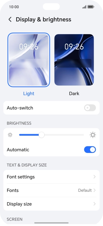 Press the indicator next to 