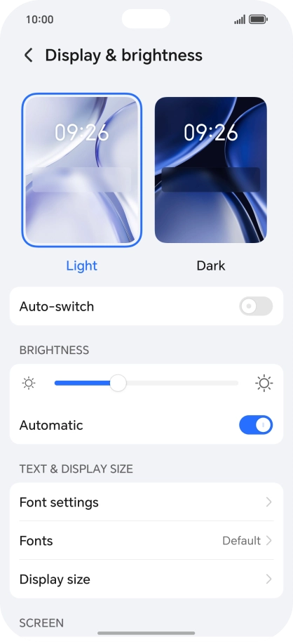 Press the indicator next to 