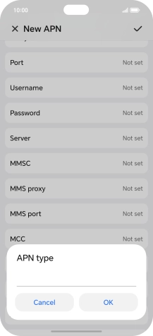 Key in mms and press OK. Key in mms and press OK.