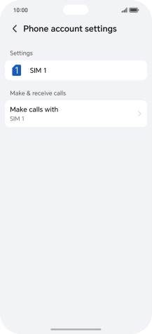 Press the name of the SIM.