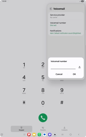 Key in +447836121121 and press OK.