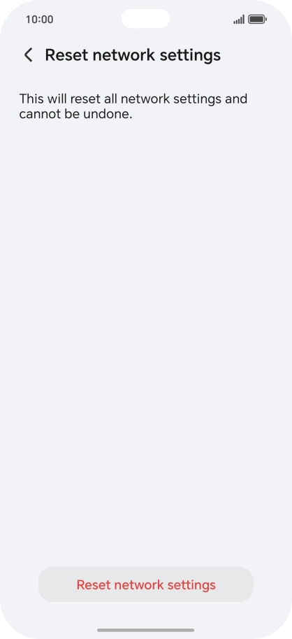 Press Reset network settings.