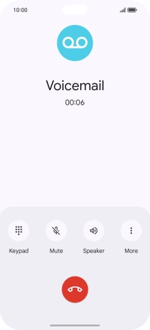 Press the end call icon.