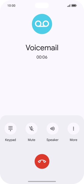 Press the end call icon.