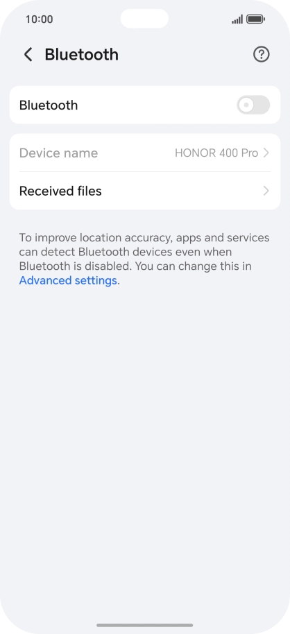 Press the indicator next to Press the indicator next to