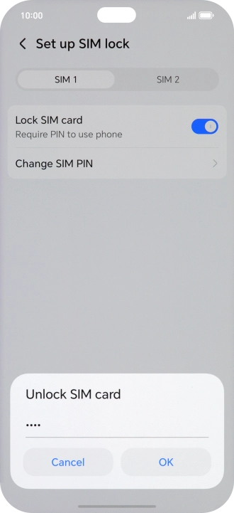 Key in a new four-digit PIN and press OK.