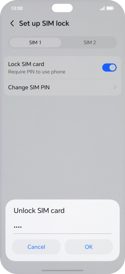 Key in a new four-digit PIN and press OK.