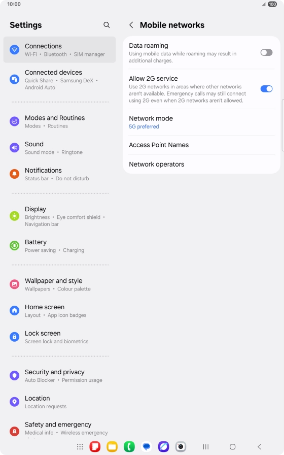 Press the indicator next to 