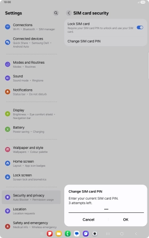 Key in your current PIN and press OK.