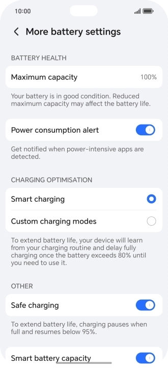 Press the indicator next to 
