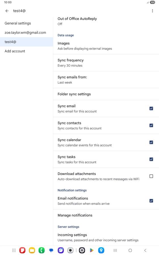 Press the field next to 
