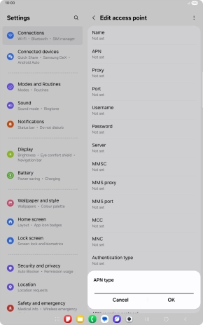 Key in mms and press OK.