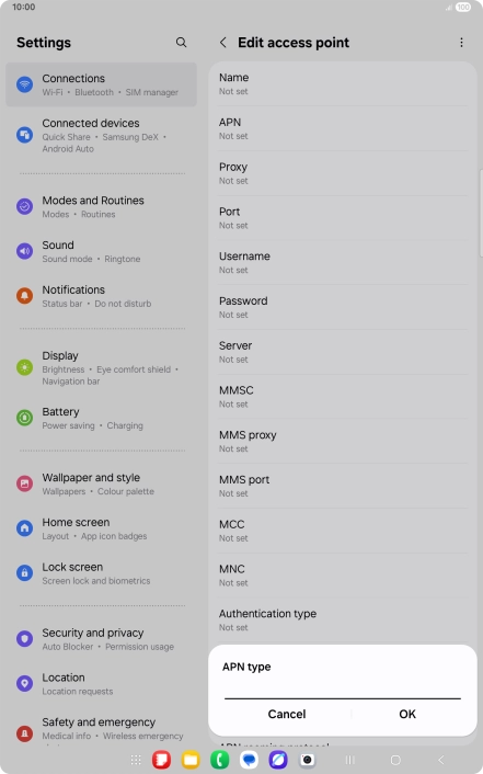 Key in mms and press OK.