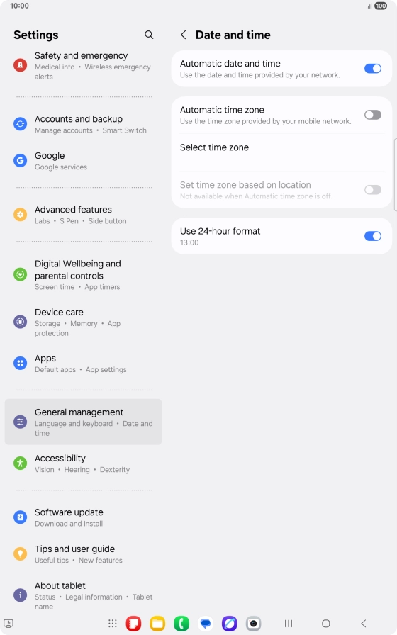 Press the indicator next to 