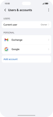 Press the required account type.