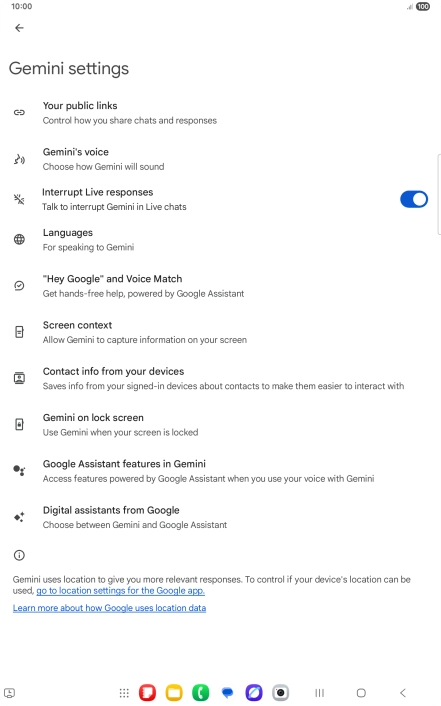 Follow the instructions on the screen to select the required settings.