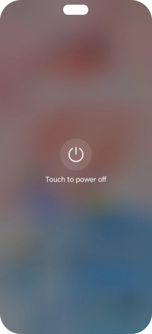 Press Touch to power off. Press Touch to power off.