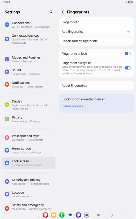 Press the indicators next to the required settings to turn them on or off.