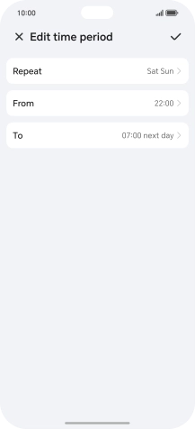Follow the instructions on the screen to select settings for automatic activation of Do Not Disturb.