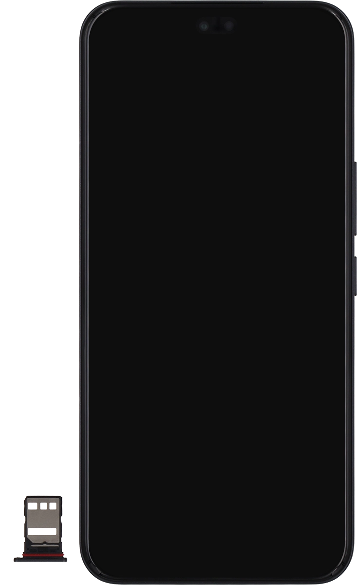 Turn your SIM so the angled corner of the SIM matches the angled corner of the first SIM holder and place your SIM in the SIM holder.