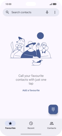 Press the menu icon.