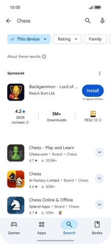 Press the required app. Press the required app.