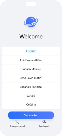Press the required language.