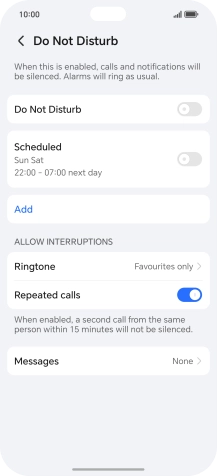 Press the indicator next to 