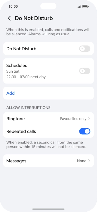 Press the indicator next to 