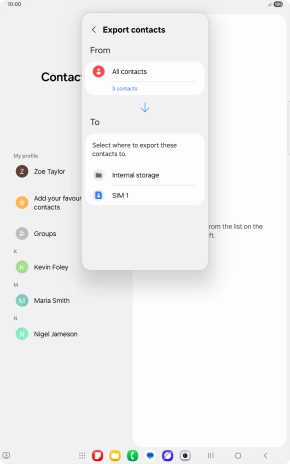 Press the name of the SIM.