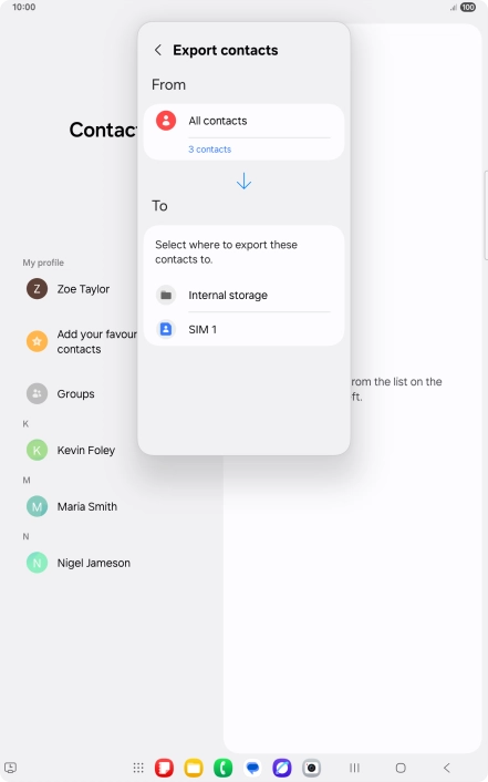 Press the name of the SIM.