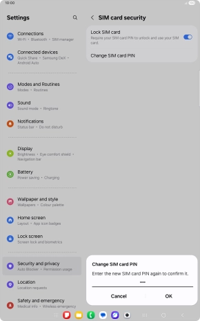 Key in the new PIN again and press OK.