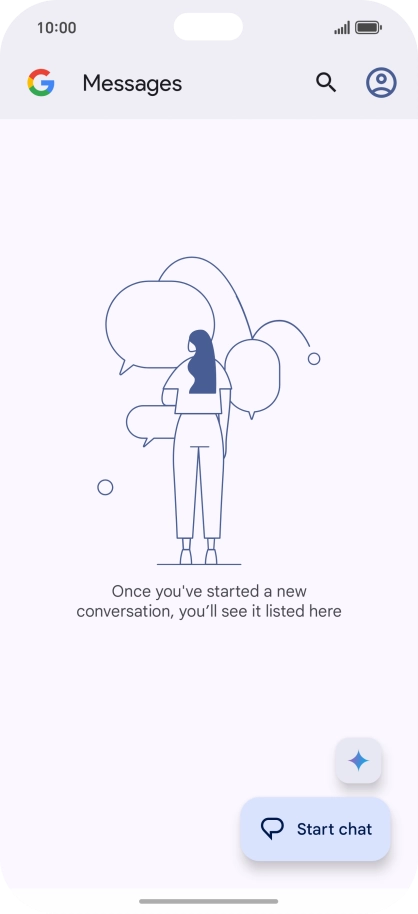 Press the profile icon.