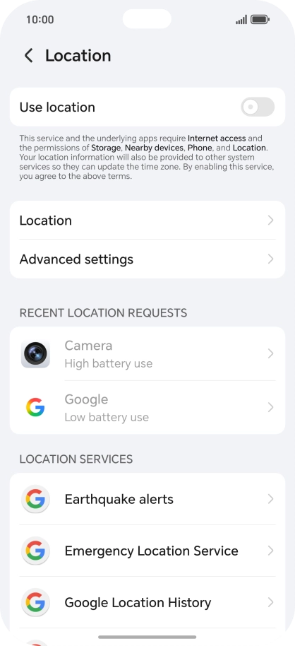 Press the indicator next to 