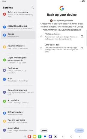 Press the required fields.