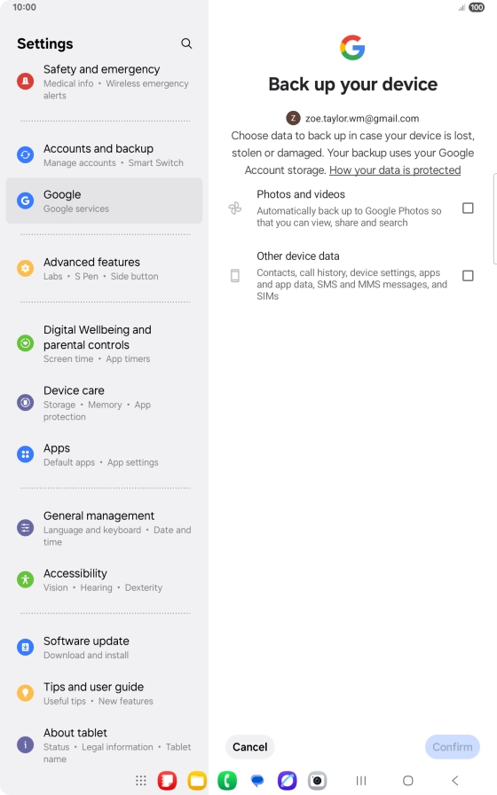Press the required fields.