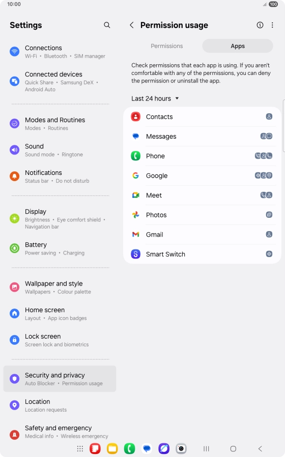 Press the drop down list.