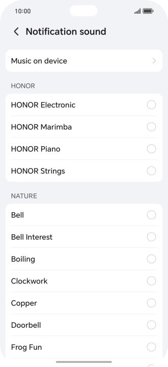 Press the required message tones to hear them.