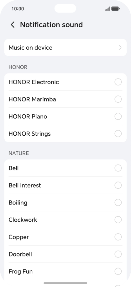 Press the required message tones to hear them.