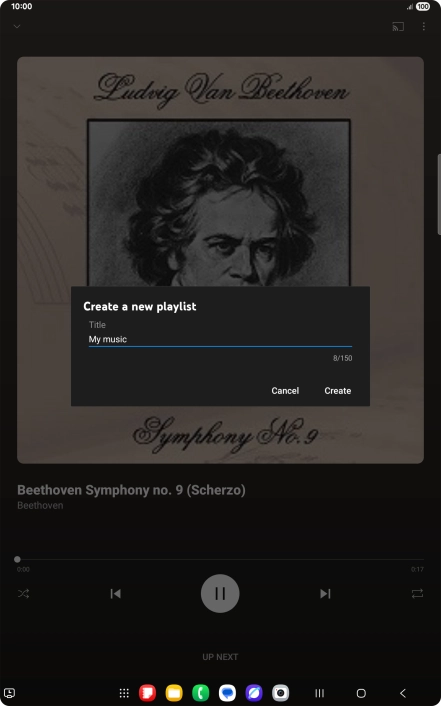 Key in a name for the playlist and press Create.