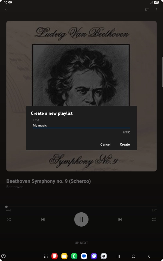 Key in a name for the playlist and press Create.