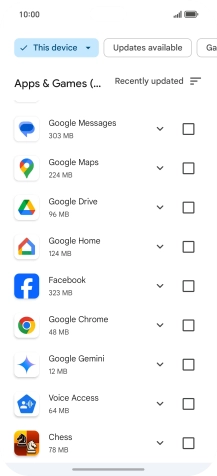 Press the required app. Press the required app.