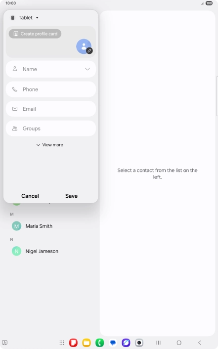 Press the address book drop down list.