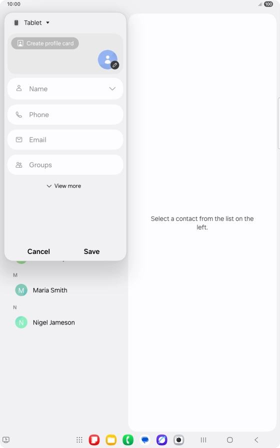 Press the address book drop down list.