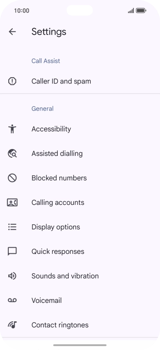 Press Calling accounts.
