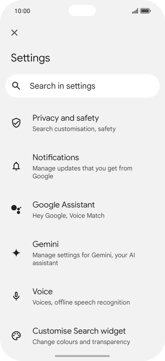 Press Google Assistant.