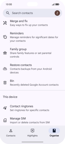 Press Manage SIM. Press Manage SIM.