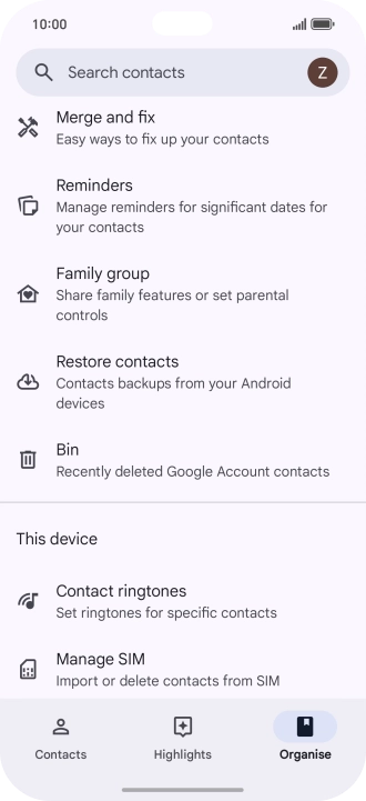 Press Manage SIM. Press Manage SIM.