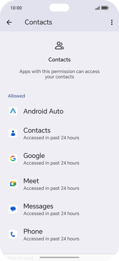 Press the required app.